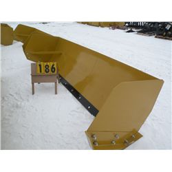 10 ft snow pusher -skid loader mount, w/metal cutting edge -New