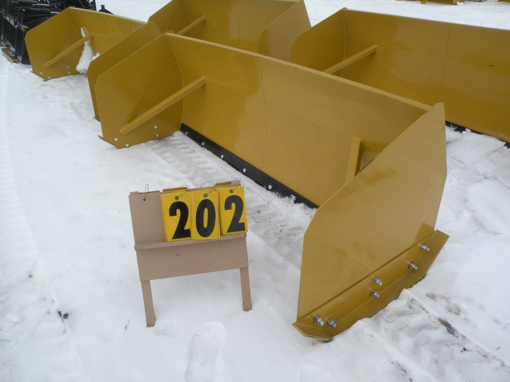 8 ft snow pusher w/metal cutting edge, skid loader mount New