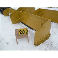 8 ft snow pusher w/metal cutting edge, skid loader mount -New