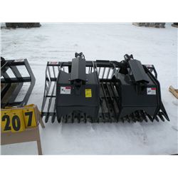 Twin cylinder 72" brush/rock grapple -New