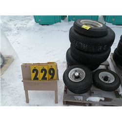 Pallet of trailer tires