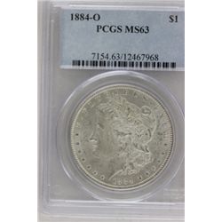 1884 O Morgan Silver Dollar