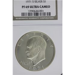 1971 S Eisenhower $1 PF 69 Ultra Cameo NGC