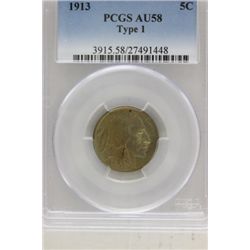 Type 1 1913 Buffalo Nickel
