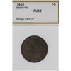 Image 1 : 1853 Braided Hair Large Cent