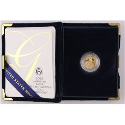2005 W American Eagle one tenth ounce Gold Proof