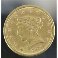 1861Old Reverse Liberty Head Gold Quarter Eagle
