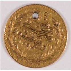 TURKEY KM #677 25 KURUSH GOLD SCARCE 1839-61 XF