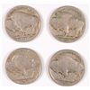 Image 2 : 4 SCARCE BUFFALO NICKELS 1919-D VG, 19-S VG, 20-S F, 30-S XF