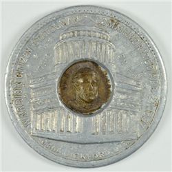 SCARCE BICKFORD DOLLAR 1897 ALUMINUM, BRASS CENTER GEN. U.S. GRANT