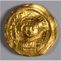 BYZANTINE SOLIDUS EMPEROR JUSTIN 565 AD AU/UNC