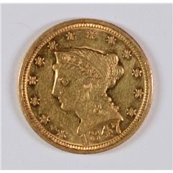 1847 $2.5 Gold Liberty AU-58