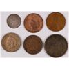 (6) Misc Coins (62-1c, 85-1c, 09-1c, 12-D-1c, 66-2c, 54-3c Silver) Avg Circ