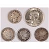 Image 1 : (5) Misc Coins (97-10c, 12-10c, 16-S-10c, 30-S-10c, 37-25c) Avg Circ
