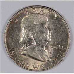 1948 Franklin Half Dollar AU-58