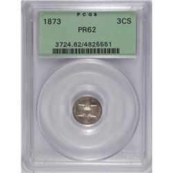 1873 Three Cent Silver PCGS PR-62 OGH