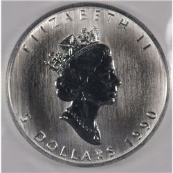 1990 1 oz T .9999FS Canada Maple Leaf