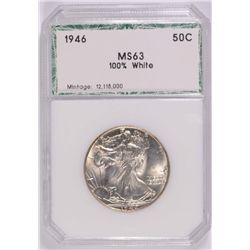 1946 Walking Liberty Half Dollar PCI MS-63