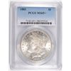 Image 1 : 1883 MORGAN SILVER DOLLAR, PCGS MS-65+  BLAST WHITE!!