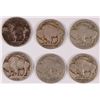 Image 2 : (6) Buffalo Nickels (13 I, 16-S, 17, 17-S, 19-D, 19-S) Avg Circ