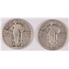 Image 1 : (2) 1923 & 1929 Standing Liberty Quarter Avg Circ