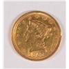 Image 1 : 1851 $2.50 GOLD LIBERTY AU 50