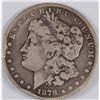 Image 1 : 1878-CC MORGAN SILVER DOLLAR, VG  RIM BUMPS