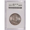 Image 1 : 1949-S FRANKLIN HALF DOLLAR ANACS MS64FBL