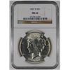 Image 1 : 1927-D PEACE DOLLAR NGC MS62