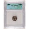 Image 1 : 1834 HALF DIME ICG MS-63 BEAUTIFUL ORIGINAL COLORS!!
