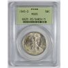 Image 1 : 1945 D WALKING LIBERTY HALF PCGS MS65 GREEN LABEL GEM