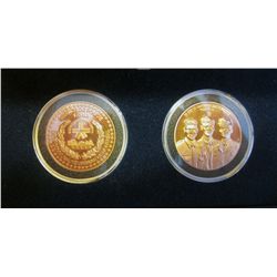 Tokens; SPCUM Sets of 2 Test (Essai) Proof set with mintage of 132. 1972-1987 25 years of dedication
