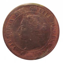 Cent 1890H ICCS MS-63; Lustrous Brown.