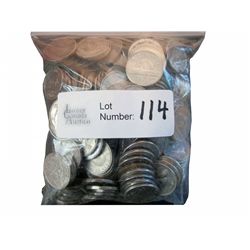 5 cents lot; 1937 to 1967; 1108 gr approximatively 244 coins all circulated, to be viewed.