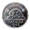 Image 2 : 5 cents 1947 ICCS SP-65; Maple Leaf.