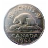 Image 2 : 5 cents 1954 CCCS VF-30; Missing Chrome.