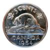 Image 2 : 5 cents 1954 Shoulder Fold, Missing Chrome CCCS MS-60.