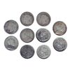 Image 1 : 10 cents 1886 Small 6 Obv 5, 1898 Obv 6 G-4 (2), 1910 VG-8, 1910 F-12, 1919 F-12, 1928 EF-40, 1929 E
