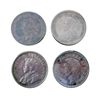 Image 2 : 10 cents 1934 in F-12, 1935 in F-12, 1936 in F-12, 1942 in AU-50. Lot of 4 coins.