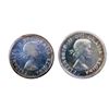 Image 1 : 10 cents 1955 in ICCS PL-65 & 1956 in ICCS PL-65; Heavy Cameo. Lot of 2 coins.