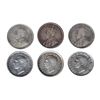 Image 2 : 25 cents 1918 VG-8, 1919 F-15, 1936 VG-8 Cleaned, 1940 AU-50, 1946 VF-20 & 1950 EF-40, Lot of 6 coin