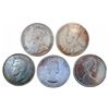 Image 1 : 50 cents 1912 VG-8, 1916 VG-10,1943 VF-20, 1960 EF-40 & 1966 MS-60. Lot of 5 coins.