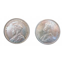 Silver dollar 1935 in MS-60 and 1936 in MS-62 both lightly cleaned.