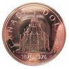 Image 2 : Silver dollar 1976 CCCS SP-67; Silver, Double 1876-1976, Library of Parliament Centennial.