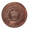Image 2 : New Brunswick 1 cent 1864 ICCS MS-60; Brown, Short 6.