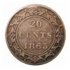 Image 2 : Newfoundland 20 cents 1865 ICCS VF-20.