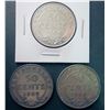 Image 2 : Newfoundland 50 cents 1904H in VF-30; Cleaned, 1908 in VF-30 & 1909 in F-15. Lot of 3 coins.
