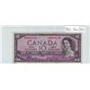 Image 1 : Bank of Canada; 10 dollars 1954 Devil's Face BC-32a in Very-Fine D/D6606338.