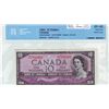 Image 1 : Bank of Canada; 10 dollars 1954 Devil's Face BC-32b Beattie Coyne H/D7793262 in CCCS EF-45.