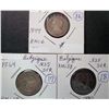 Image 1 : Belgium;  1844 ½ fr, 1864 10 centimos and 1880 1 fr.  Three coins F-VF.